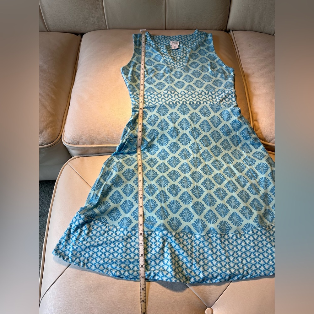 Sigrid Olsen Blue and White Sleeveless Sundress - Picture 8 of 9